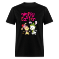 Happy Easter with Bunnies Unisex T-Shirt - Swishgoods
