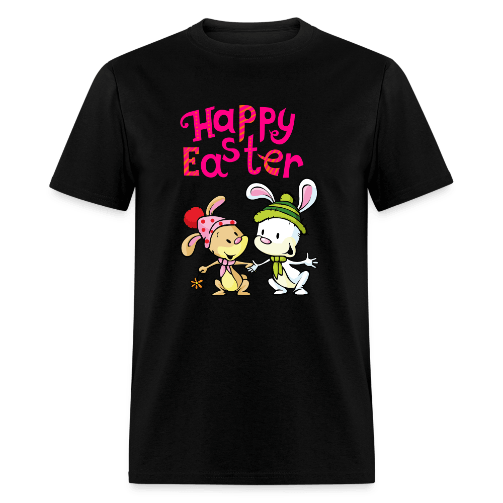 Happy Easter with Bunnies Unisex T-Shirt - Swishgoods