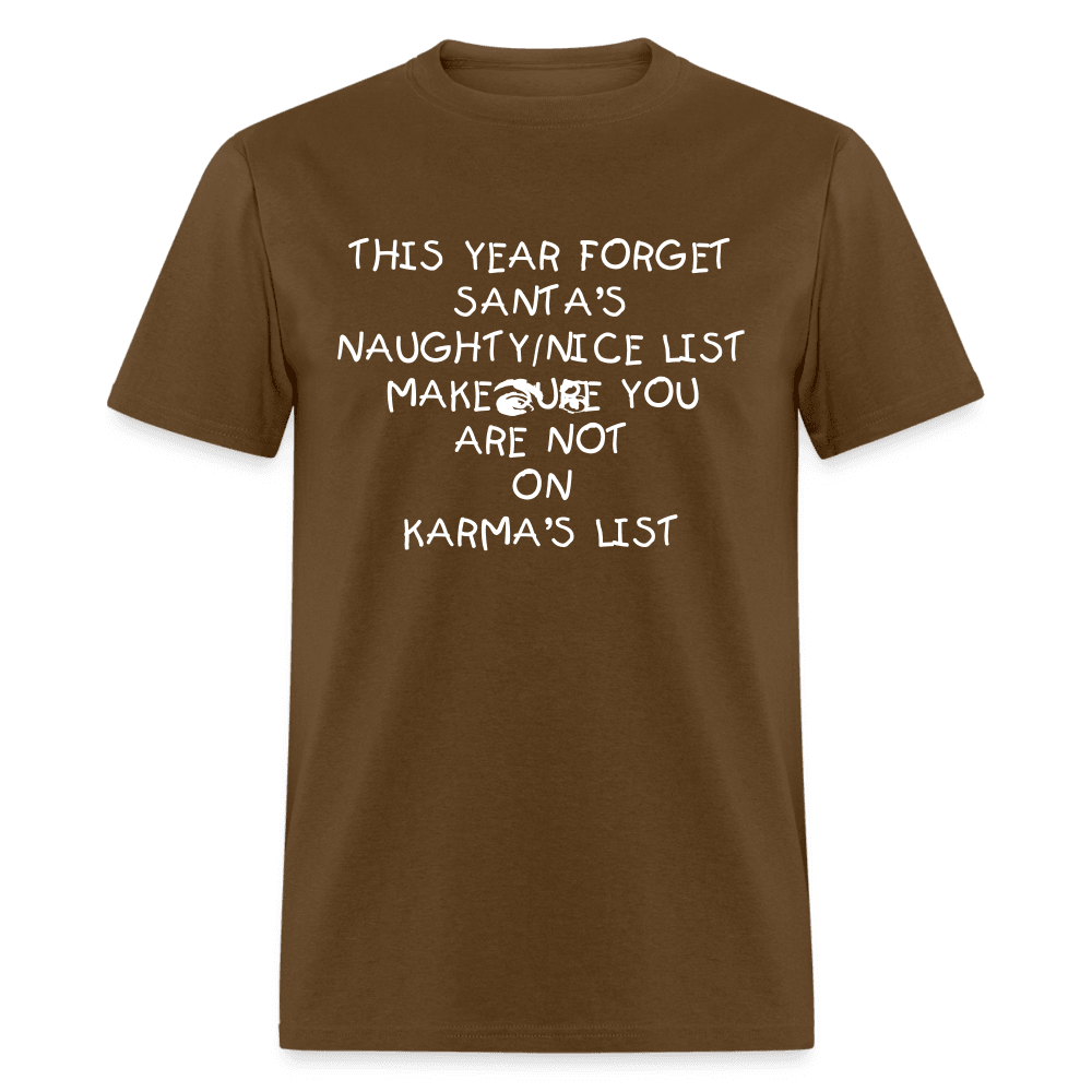 Santa VS. Karma T-Shirt - Swishgoods