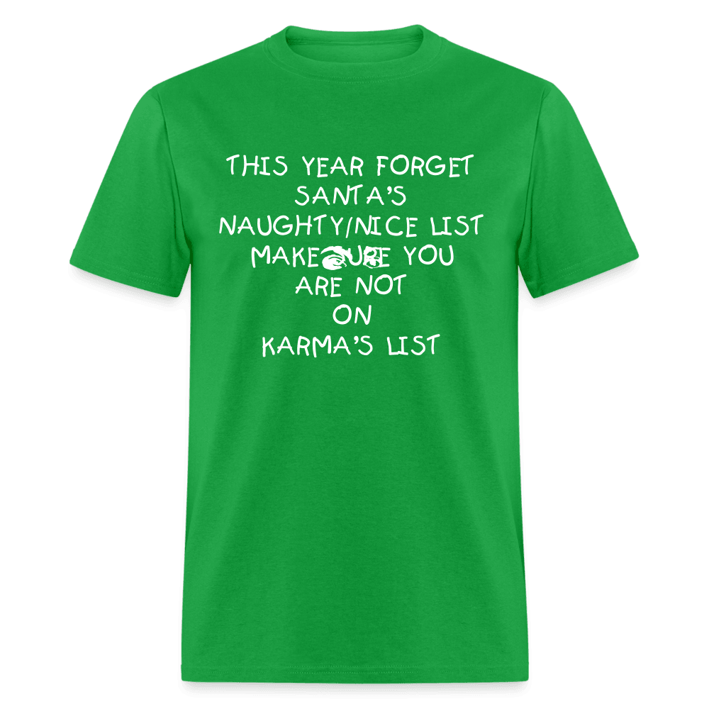 Santa VS. Karma T-Shirt - Swishgoods